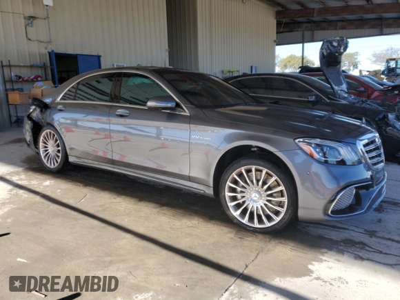 2019 Mercedes-Benz S with VIN WDDUG7KBXKA424017, listed as a Copart auction lot 47833615 with 50,813 mi miles and Salvage Title. Bid and sale history available at DreamBid. Image 4.