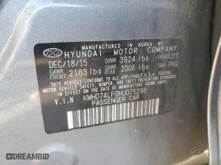 2017 Hyundai Elantra SE with VIN KMHD74LF0HU075298, listed as a Copart auction lot 84146344 with 119,011 mi miles and Salvage Title. Bid and sale history available at carsss.com. Image 12.
