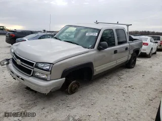 2006 Chevrolet Silverado 1500 LS with VIN 2GCEK13V461315359, listed as a Copart auction lot 46647324 with 147,442 mi miles and Salvage Title. Bid and sale history available at carsss.com. Image 1.