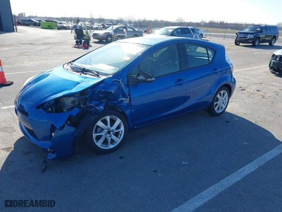 2013 Toyota Prius c One with VIN JTDKDTB32D1055135, listed as a IAAI auction lot 41889844 with 98,220 mi miles. Bid and sale history available at carsss.com. Image 2.