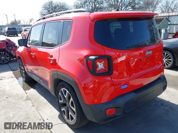 2017 Jeep Renegade Latitude with VIN ZACCJABB0HPG53044, listed as a IAAI auction lot 41731535 with 97,357 mi miles and . Bid and sale history available at DreamBid. Image 3.