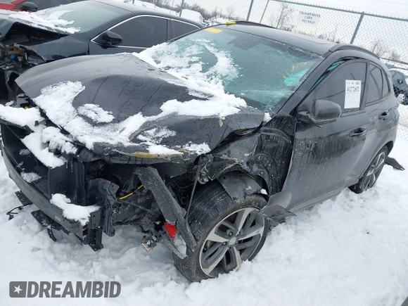 2019 Hyundai Kona Limited with VIN KM8K33A58KU240609, listed as a IAAI auction lot 41272652 with 123,045 mi miles. Bid and sale history available at carsss.com. Image 17.