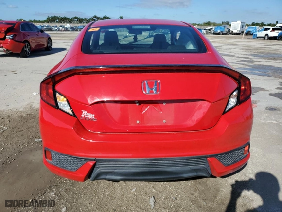 2017 Honda Civic Coupe LX with VIN 2HGFC4A56HH308706, listed as a Copart auction lot 46520465 with 63,336 mi miles and Salvage Title. Bid and sale history available at carsss.com. Image 6.