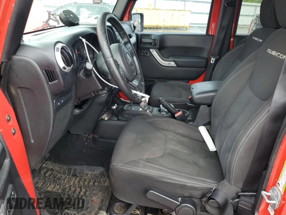 2014 Jeep Wrangler Unlimited Rubicon X with VIN 1C4BJWFG9EL322266, listed as a Copart auction lot 54381095 with 126,850 mi miles and Salvage title. Bid and sale history available at DreamBid. Image 7.