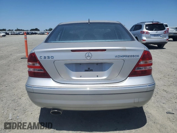 2005 Mercedes-Benz C 230 Kompressor with VIN WDBRF40JX5F617026, listed as a Copart auction lot 57532675 with 229,853 mi miles and Clean title. Bid and sale history available at DreamBid. Image 6.