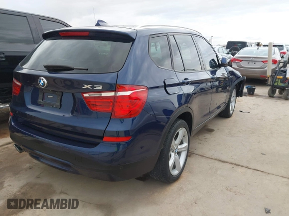 2017 BMW X3 sDrive28i with VIN 5UXWZ7C31H0V91190, listed as a IAAI auction lot 38353174 with 55,603 mi miles. Bid and sale history available at carsss.com. Image 4.