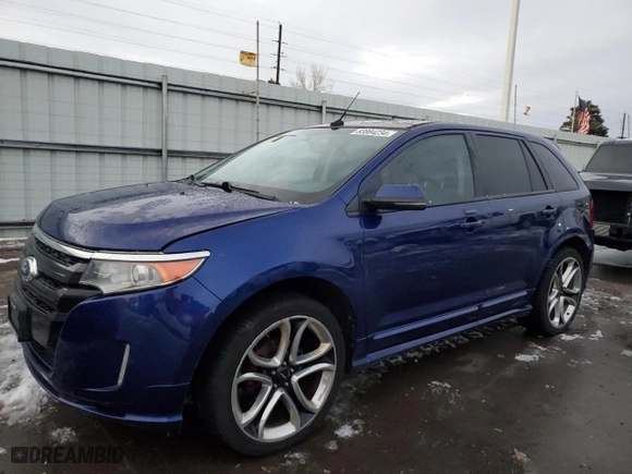 2013 Ford Edge Sport with VIN 2FMDK4AKXDBC34245, listed as a Copart auction lot 83884234 with 98,971 mi miles and Salvage Title. Bid and sale history available at carsss.com. Image 1.