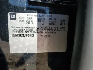 2018 Cadillac CT6 Luxury RWD z VIN 1G6KC5RX5JU100198, wystawiony jako Copart lot #80002834 z przebiegiem 66 374 mil mil oraz Szkoda całkowita • Salvage title. Historia ofert i sprzedaży dostępna na DreamBid. Obrazek 13.