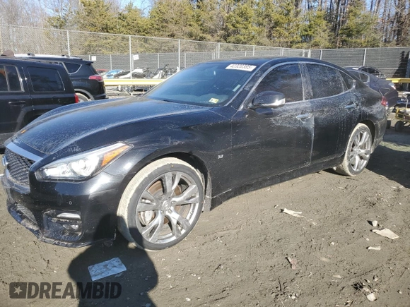 2019 Infiniti Q70 Luxe with VIN JN1BY1ARXKM585270, listed as a Copart auction lot 42320385 with 94,206 mi miles and Salvage Title. Bid and sale history available at DreamBid. Image 1.
