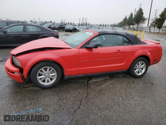 2007 Ford Mustang Deluxe with VIN 1ZVFT84N975273244, listed as a Copart auction lot 47892565 with 187,131 mi miles and Salvage title. Bid and sale history available at DreamBid. Image 1.