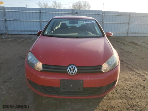 2010 Volkswagen Golf with VIN WVWBB7AJ0AW118857, listed as a Copart auction lot 86068604 with 131,233 mi miles and Salvage Title. Bid and sale history available at carsss.com. Image 5.