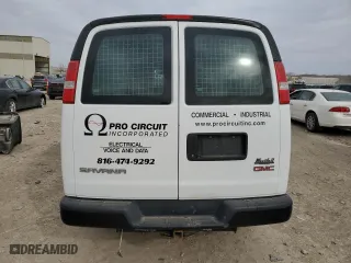 2017 GMC Savana Cargo Van with VIN 1GTW7AFF7H1291089, listed as a Copart auction lot 49146145 with 0 mi miles and Salvage Title. Bid and sale history available at carsss.com. Image 6.