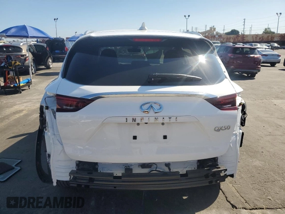 2023 Infiniti QX50 Luxe с VIN 3PCAJ5BA6PF113791, выставлен на аукционе Copart как лот 50175135 с пробегом 6 965 миль миль и Списание • Salvage title. История ставок и продаж доступна на DreamBid. Изображение 6.