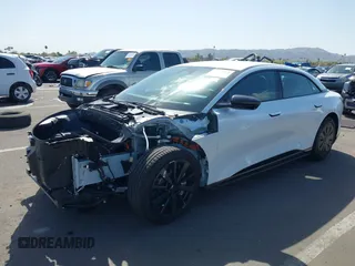 2025 Lucid Air Pure with VIN 50EA1PGA7SA001096, listed as a IAAI auction lot 41950025 with 3,502 mi miles. Bid and sale history available at carsss.com. Image 20.