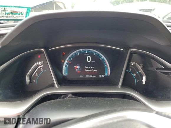 2016 Honda Civic EX-T with VIN 2HGFC3B36GH357121, listed as a Copart auction lot 60967215 with 200,188 mi miles and Salvage title. Bid and sale history available at DreamBid. Image 9.