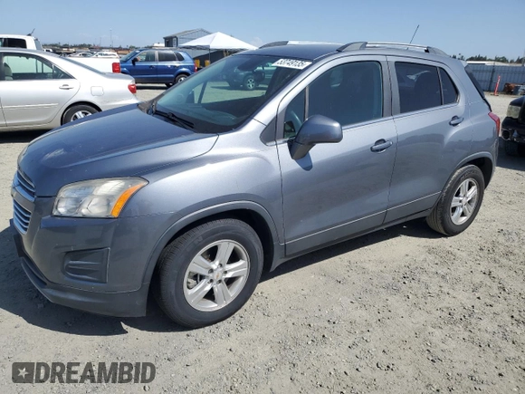 2015 Chevrolet Trax LT with VIN KL7CJLSB7FB117210, listed as a Copart auction lot 53749135 with 103,065 mi miles and Salvage Title. Bid and sale history available at carsss.com. Image 1.