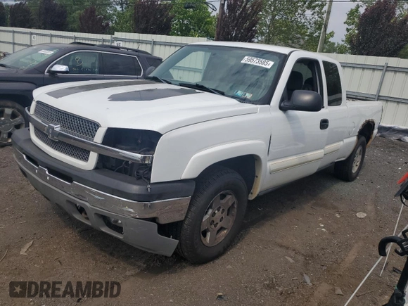 2005 Chevrolet Silverado 1500 Z71 z VIN 1GCEK19B45E330485, wystawiony jako Copart lot #59573585 z przebiegiem 163 119 mil mil oraz Szkoda całkowita • Salvage title. Historia ofert i sprzedaży dostępna na DreamBid. Obrazek 1.