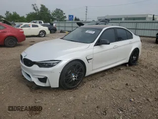 2018 BMW M3 with VIN WBS8M9C58J5K99768, listed as a Copart auction lot 60824105 with 58,885 mi miles and Salvage title. Bid and sale history available at DreamBid. Image 1.