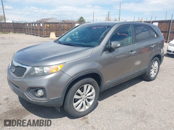 2011 Kia Sorento EX with VIN 5XYKUDA29BG010219, listed as a IAAI auction lot 42106579 with 233,350 mi miles. Bid and sale history available at carsss.com. Image 2.