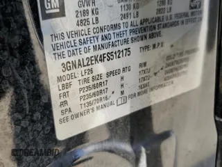 2015 Chevrolet Captiva Sport LS with VIN 3GNAL2EK4FS512175, listed as a Copart auction lot 75861624 with 98,875 mi miles and Clean Title. Bid and sale history available at DreamBid. Image 13.