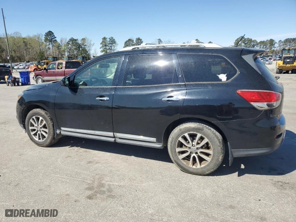 2013 Nissan Pathfinder SL with VIN 5N1AR2MM8DC606049, listed as a Copart auction lot 49813745 with 137,296 mi miles and Salvage Title. Bid and sale history available at carsss.com. Image 2.