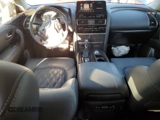 2023 Nissan Armada Platinum with VIN JN8AY2DBXP9834663, listed as a Copart auction lot 76820774 with 17,789 mi miles and Salvage Title. Bid and sale history available at carsss.com. Image 8.