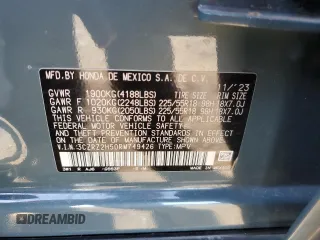 2024 Honda HR-V Sport with VIN 3CZRZ2H50RM749426, listed as a Copart auction lot 61462695 with 17,334 mi miles and Salvage title. Bid and sale history available at DreamBid. Image 13.
