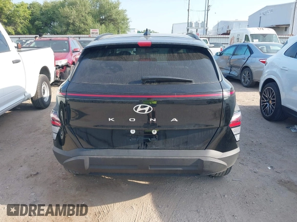 2025 Hyundai Kona SEL with VIN KM8HB3AB9SU223742, listed as a IAAI auction lot 42046520 with 9,907 mi miles. Bid and sale history available at carsss.com. Image 16.