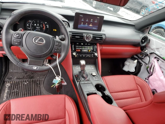 2023 Lexus IS with VIN JTHGZ1E26P5031656, listed as a Copart auction lot 43201725 with 14,955 mi miles and Salvage Title. Bid and sale history available at carsss.com. Image 8.