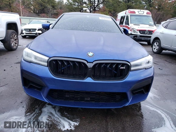 2021 BMW M5 with VIN WBS83CH03MCG05985, listed as a Copart auction lot 72964442 with 1,707 mi miles. Bid and sale history available at carsss.com. Image 5.
