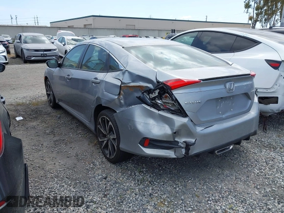 2019 Honda Civic Sedan Sport with VIN 19XFC2F85KE200828, listed as a IAAI auction lot 41807119 with 76,490 mi miles. Bid and sale history available at carsss.com. Image 3.