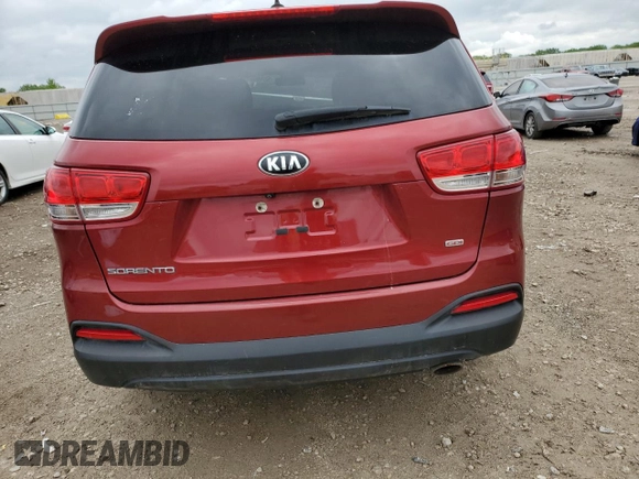 2017 Kia Sorento LX with VIN 5XYPG4A35HG255050, listed as a Copart auction lot 55180555 with Not Provided miles and Clean Title. Bid and sale history available at carsss.com. Image 6.
