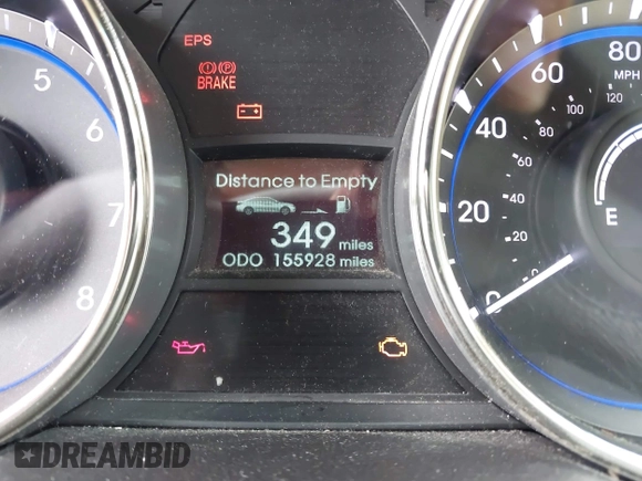 2013 Hyundai Sonata GLS z VIN 5NPEB4AC9DH518780, wystawiony jako IAAI lot #42370113 z przebiegiem 155 928 mil mil oraz . Historia ofert i sprzedaży dostępna na DreamBid. Obrazek 7.