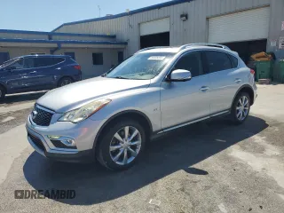 2017 Infiniti QX50 with VIN JN1BJ0RP4HM383177, listed as a Copart auction lot 53038055 with 124,707 mi miles and Salvage Title. Bid and sale history available at carsss.com. Image 1.