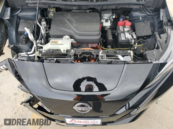 2025 Nissan LEAF SV Plus with VIN 1N4CZ1CV5SC563701, listed as a Copart auction lot 46543415 with 956 mi miles and Salvage Title. Bid and sale history available at carsss.com. Image 11.