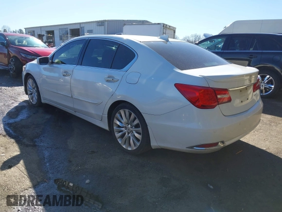 2014 Acura RLX Advance Pkg with VIN JH4KC1F94EC001457, listed as a IAAI auction lot 41642199 with 208,443 mi miles. Bid and sale history available at carsss.com. Image 3.
