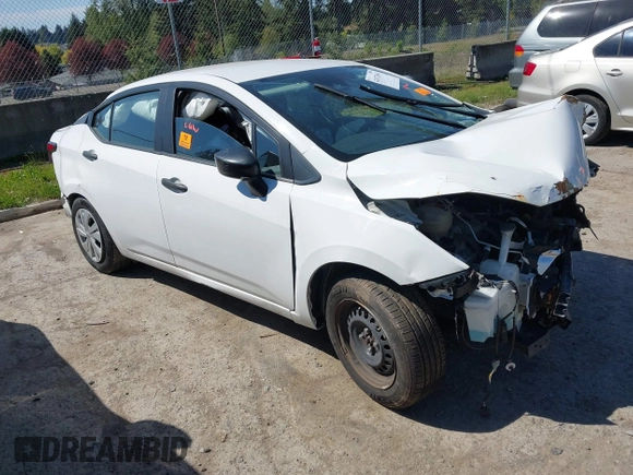 2020 Nissan Versa S with VIN 3N1CN8DV0LL828420, listed as a IAAI auction lot 42072646 with Not Provided miles. Bid and sale history available at carsss.com. Image 1.