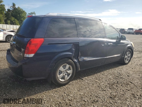 2007 Nissan Quest S with VIN 5N1BV28U57N125758, listed as a Copart auction lot 68835924 with 112,126 mi miles and Salvage Title. Bid and sale history available at carsss.com. Image 3.
