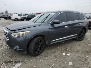 2013 Infiniti JX35 with VIN 5N1AL0MN7DC312754, listed as a Copart auction lot 83374074 with 0 mi miles and Salvage Title. Bid and sale history available at carsss.com. Image 1.