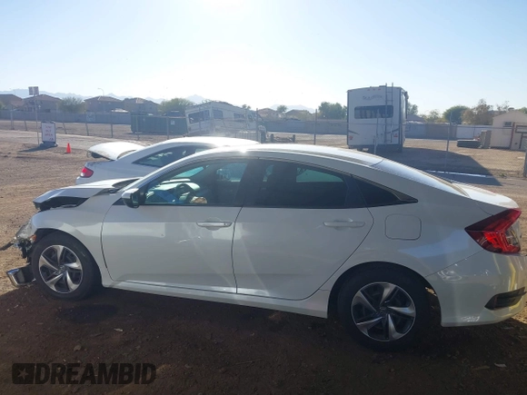 2020 Honda Civic Sedan LX with VIN 2HGFC2F62LH596691, listed as a IAAI auction lot 41507391 with 48,020 mi miles. Bid and sale history available at carsss.com. Image 14.