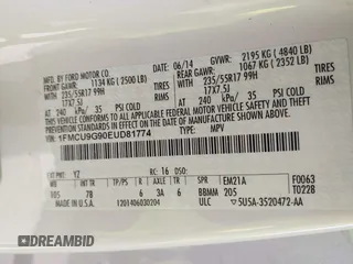2014 Ford Escape SE with VIN 1FMCU9G90EUD81774, listed as a IAAI auction lot 42067148 with 115,277 mi miles. Bid and sale history available at carsss.com. Image 9.
