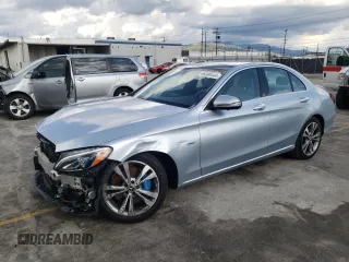 2017 Mercedes-Benz C 350e with VIN 55SWF4HB2HU227658, listed as a Copart auction lot 46088444 with 41,619 mi miles and . Bid and sale history available at DreamBid. Image 1.