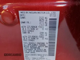 2015 Nissan Rogue SL with VIN 5N1AT2MV9FC902355, listed as a Copart auction lot 47098135 with 97,858 mi miles and Salvage Title. Bid and sale history available at DreamBid. Image 12.