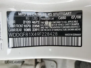 2009 Mercedes-Benz C 300 Sport z VIN WDDGF81X49F228428, wystawiony jako Copart lot #51163035 z przebiegiem 91 227 mil mil oraz Szkoda całkowita • Salvage title. Historia ofert i sprzedaży dostępna na DreamBid. Obrazek 15.