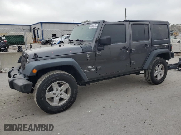 2018 Jeep Wrangler JK Unlimited Sport S with VIN 1C4HJWDG6JL928132, listed as a Copart auction lot 83001174 with 79,600 mi miles and Non Repairable. Bid and sale history available at carsss.com. Image 2.