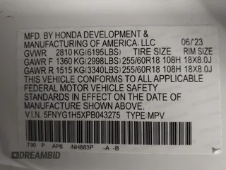 2023 Honda Pilot EX-L z VIN 5FNYG1H5XPB043275, wystawiony jako IAAI lot #41747522 z przebiegiem 18 865 mil mil oraz . Historia ofert i sprzedaży dostępna na DreamBid. Obrazek 9.