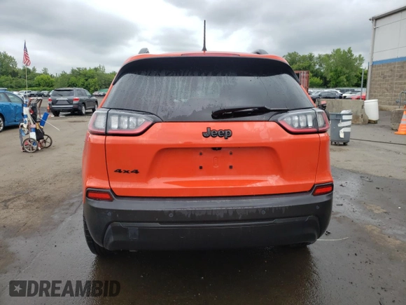 2021 Jeep Cherokee Latitude Plus with VIN 1C4PJMLB9MD157329, listed as a Copart auction lot 58624885 with 53,056 mi miles and Salvage title. Bid and sale history available at DreamBid. Image 6.