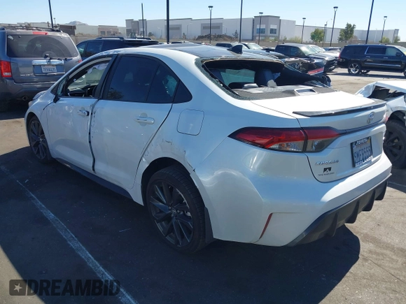 2024 Toyota Corolla XSE with VIN 5YFT4MCE5RP193796, listed as a IAAI auction lot 41642764 with 14,547 mi miles. Bid and sale history available at carsss.com. Image 3.