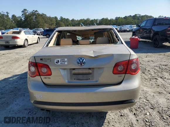 2005 Volkswagen Jetta with VIN 3VWRT71K35M639823, listed as a Copart auction lot 75345094 with 117,954 mi miles and Salvage title. Bid and sale history available at DreamBid. Image 6.