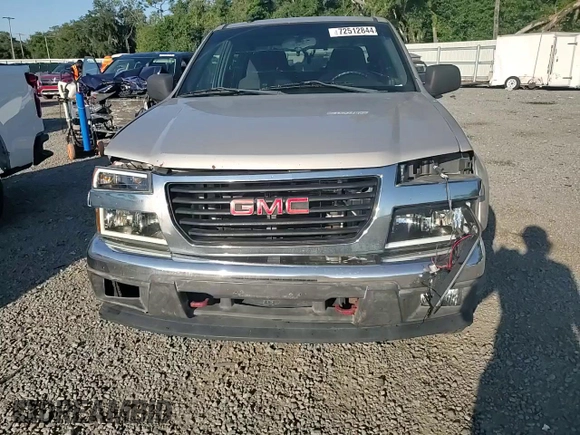 2005 GMC Canyon 1SE SLE Z71 with VIN 1GTDS136258218662, listed as a Copart auction lot 72512844 with 164,396 mi miles and Salvage Title. Bid and sale history available at carsss.com. Image 11.
